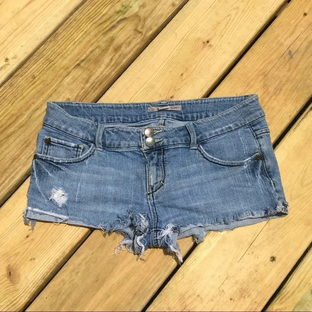 2.1 Denim Shorts Cutoffs Daisy Duke Blue Jeans 27 v6x